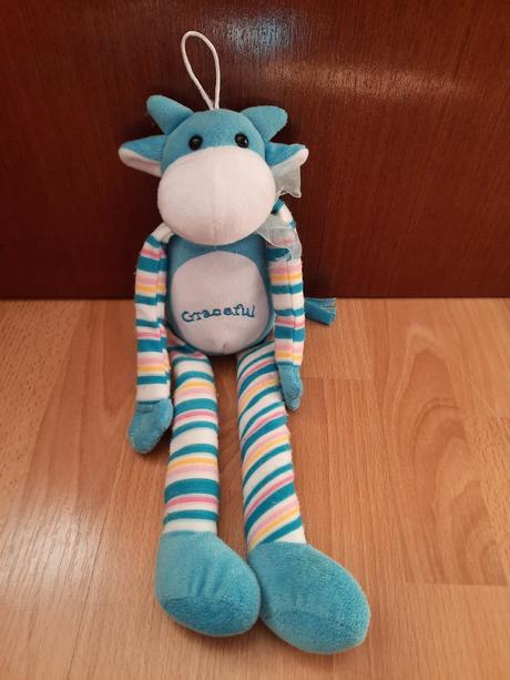 Modrá kravička na suchý zips, 