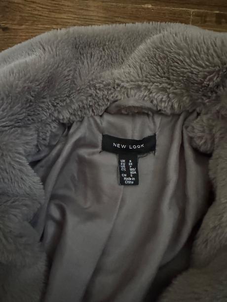 Sivý teddy kabátik new look, new look,xs