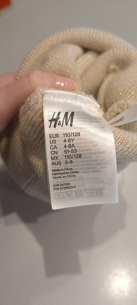 Čiapka h&m vek 4-8, veľ.110/128, h&m,110