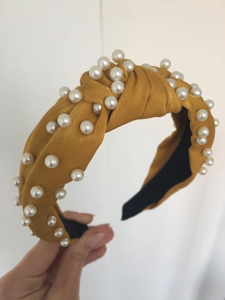 Žltá perličková čelenka, 