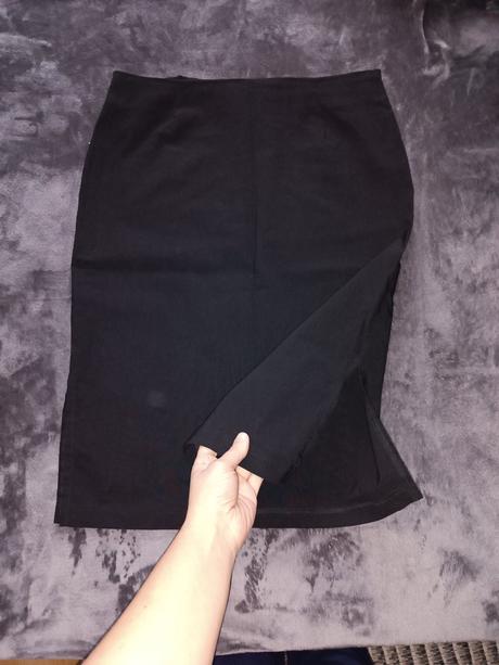 Čierna sukňa s rázporkami - l, orsay,l