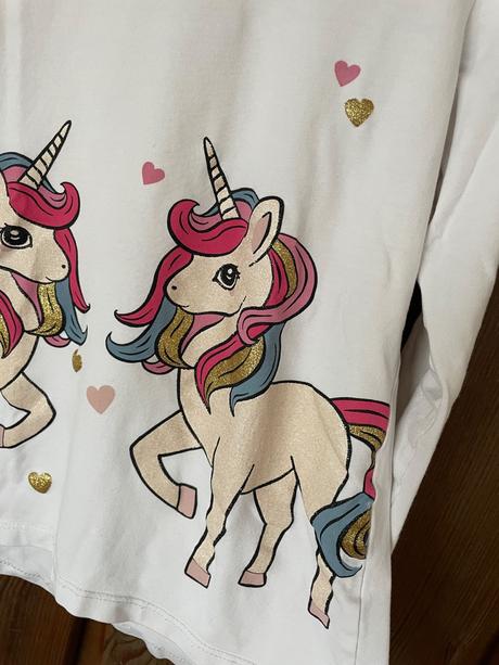 Tričko s jednorožcami h&m 122/128, h&m,128