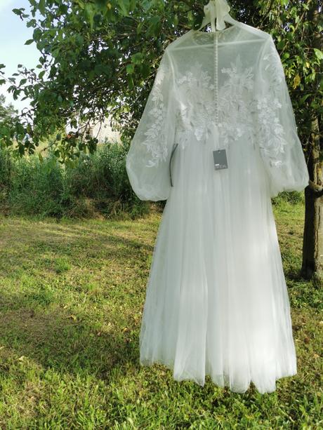 Svadobne saty - boho, puff rukavy, m