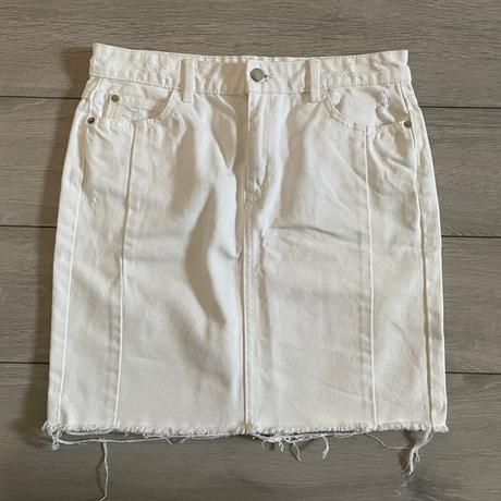 Biela rifľová sukňa lindex, lindex,36