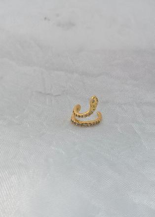 Pozlátená náušnica had, 