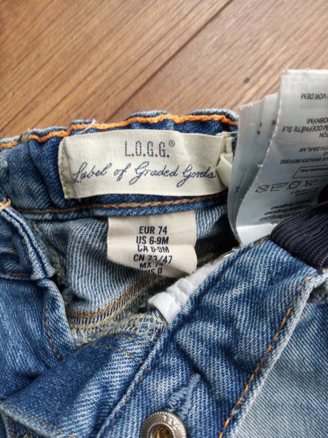 Chlapčenské riflové kraťasy + retro čiapočka, h&m,74