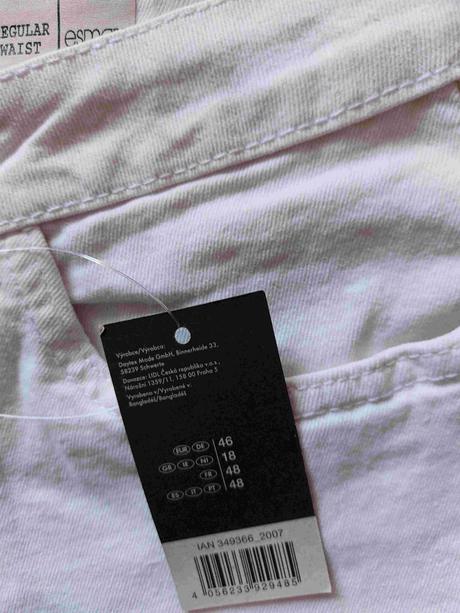 Biele šortky s čipkou, esmara,44