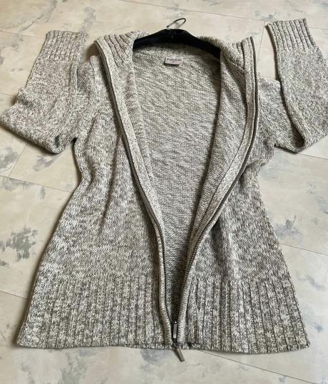 Melírovaný sveter na zips s/m, s