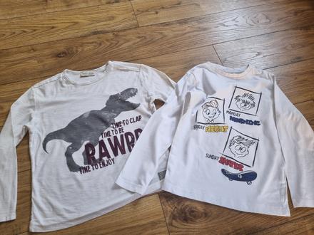 2 tričká s dlhým rukávom, zara,122