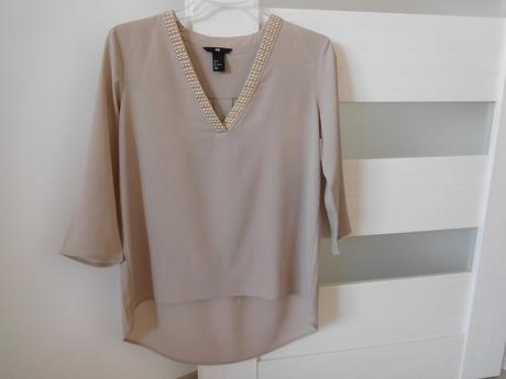 Blúzka dlhý rukáv 36 h&m krémová / béžová, h&m,36