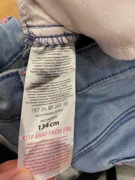 Dievčenské rifle - elastické, 134