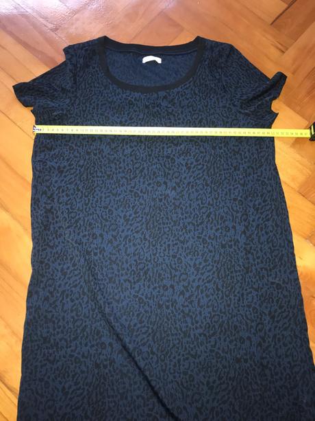 Tmavomodré šaty - leopardie, 36