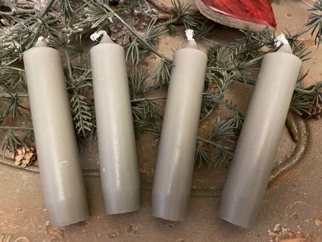 Sviečky svetlo zelené - 4 ks ( sada ),