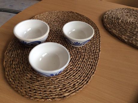 Sada 3 vintage alsaských kameninových misiek,