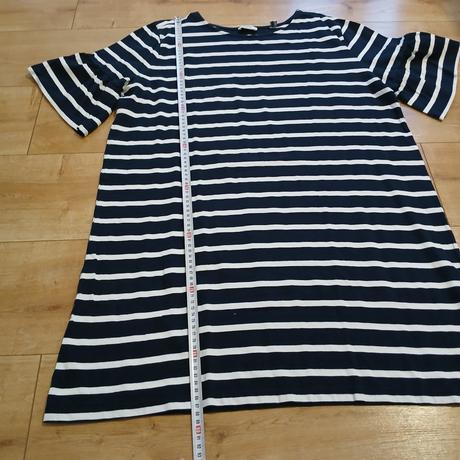 Pásikavé námornícke bavlnené šaty, tchibo,46