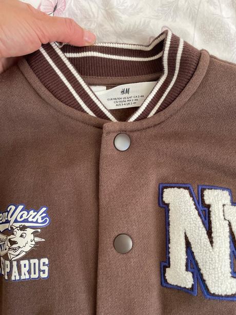 Zateplena mikina na gombiky, h&m,104