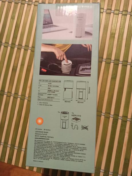 Ledvance uv-c led hepa air purifier usb čistič vzd,