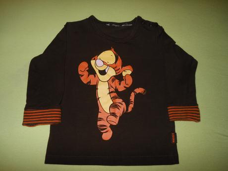 Spolu 2 tričká a čiapka tigríkové a mackové h&m 86, h&m,86