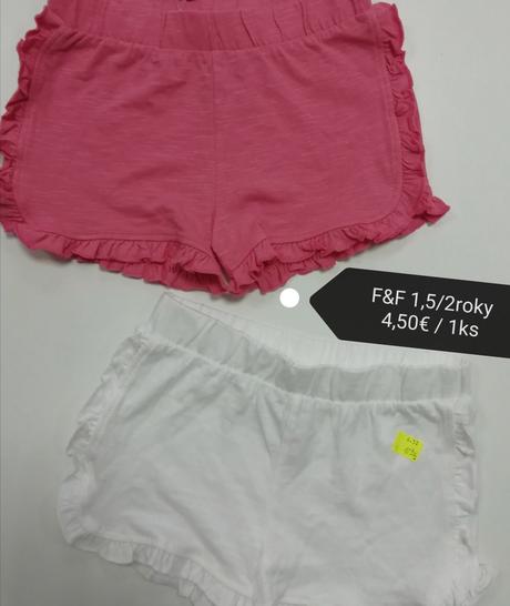 Kraťasy bavlnené s volánikmi, f&f,92