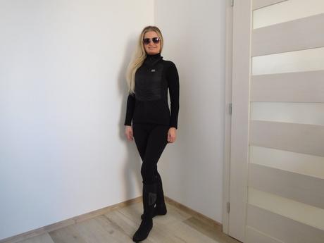 Vesta bez rukávov + sťahovacie čierne legíny-36v,, 36