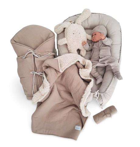 Sada do postieľky basic svetlohnedá,