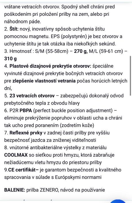 Cyklisticka prilba so šilcom, m / s