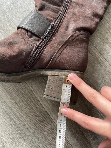 Hnedé dámske čižmy na podpätku, graceland,37