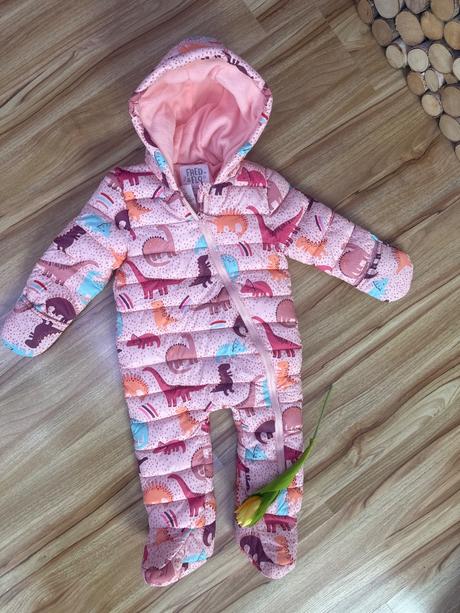Teplý overal, kombinéza dino vzor, f&f,62 / 86
