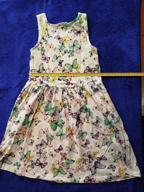 Šaty s motýlikmi, h&m,122