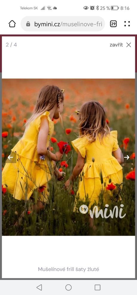 Mušelínove frill šaty, 122