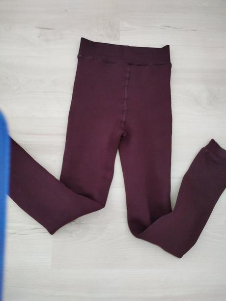 Bordové vyteplené legíny uni s, m, l, primark