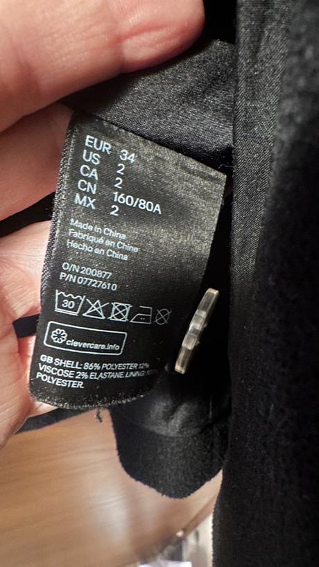 Sýtočierny kabát, h&m,34