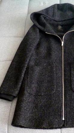 Vlnený kabát s kapucňou c&a / ako nový /, c&a,36