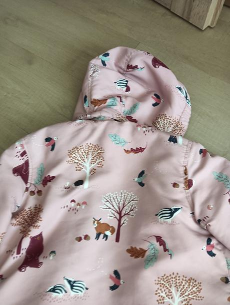 Lindex zimná bunda lesné zvieratká 128, lindex,128