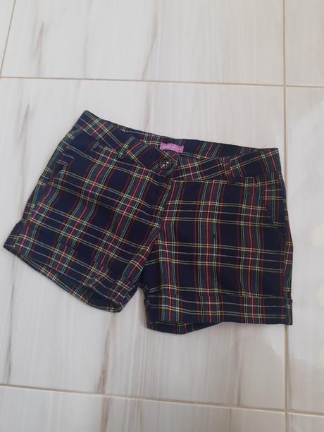 Dámske kárované šortky, s