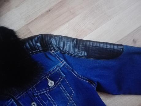 Teplá džinsová bunda, m