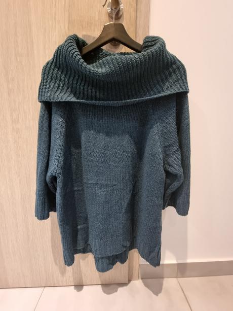 Tmavozelený sveter tchibo s 3/4 rukávom, tchibo,m