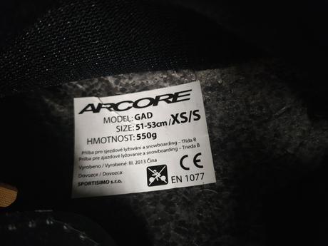 Lyžiarska prilba arcore xs/s, s