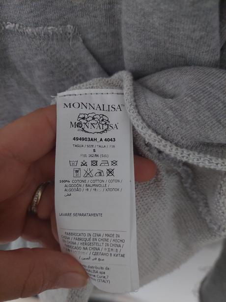 Predĺžená mikina monnalisa, monnalisa,s