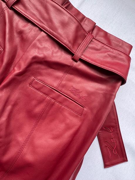 Karl lagerfeld - koženkové nohavice, xs