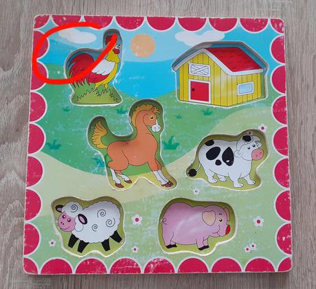 Vkladačka drevená - farma, 