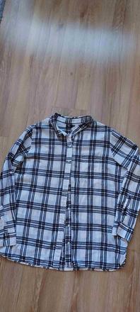 Košeľa bielo-čierna 44, 44