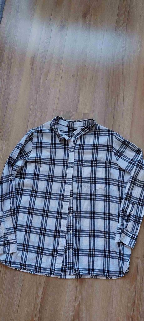 Košeľa bielo-čierna 44, 44