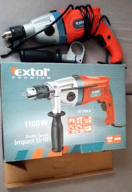 Vŕtačka s príklepom, zn. extol,