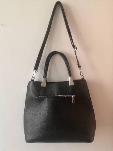 Čierna kožená kabelka, 