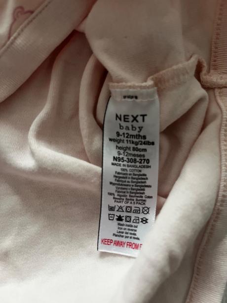 5 kusov body s macikmi (krátky rukáv), next,80