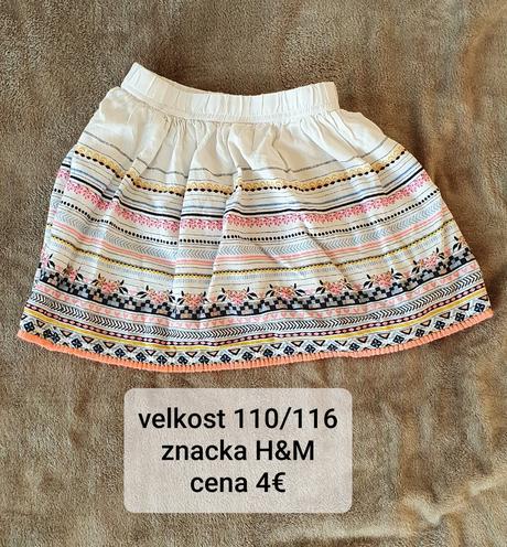 Dievčenská sukňa, h&m,110