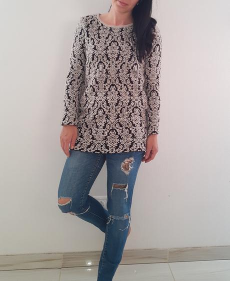 Dámsky predĺžený svetrík, s