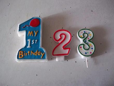 Sviečky k narodeninám - čísla 0, 2, 3, 4,