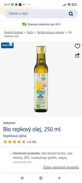 Príkrmy a bio repkový olej